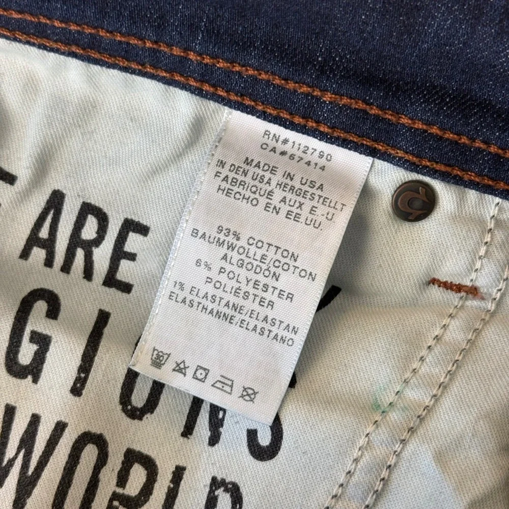 True Religion Rocco x Russell Westbrook Mens 44 Blue Relaxed Skinny Jeans